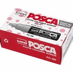 POSCA marker set med 6 markere - 8 mm i forskellige farver PC-8K