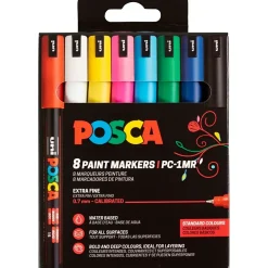 Posca Tusch, nr. PC-1MR, streg 0,7 mm, extra-fine, ass, 8 stk./ 1 stk.