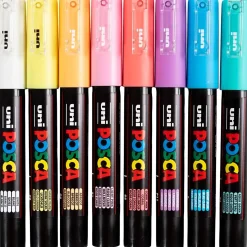 Posca Tusch, nr. PC-1M, streg 0,7 mm, extra-fine, ass, lys, 8 stk./ 1 stk.