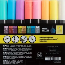 Posca Tusch, nr. PC-5M, streg 2,5 mm, medium, ass, 8 stk./ 1 stk.