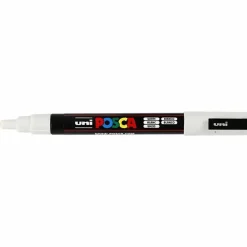 Posca tusser, stregtykkelse: 0,9-1,3 mm, PC-3M , white, fine, 1stk.