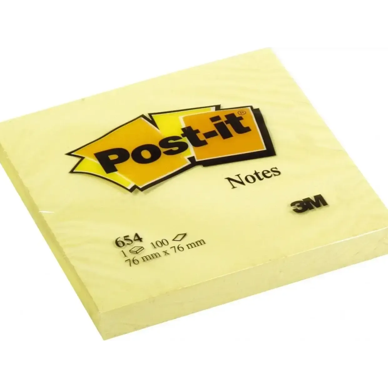 Post-it blok Canarygul - 12 blokke - 76 x 76 mm