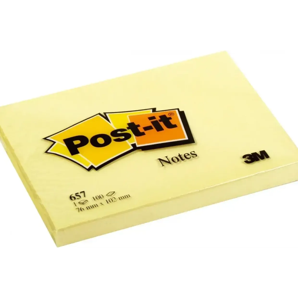 Post-it blok Canarygul 76x102mm 12blk/pak