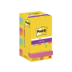 Post-it blok Super Sticky Carnival 76x76mm 12 stk