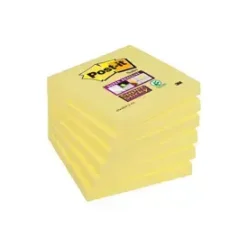 Post it blok Super Sticky - Gul 76 x 76 mm - Køb minimum 6 stk.