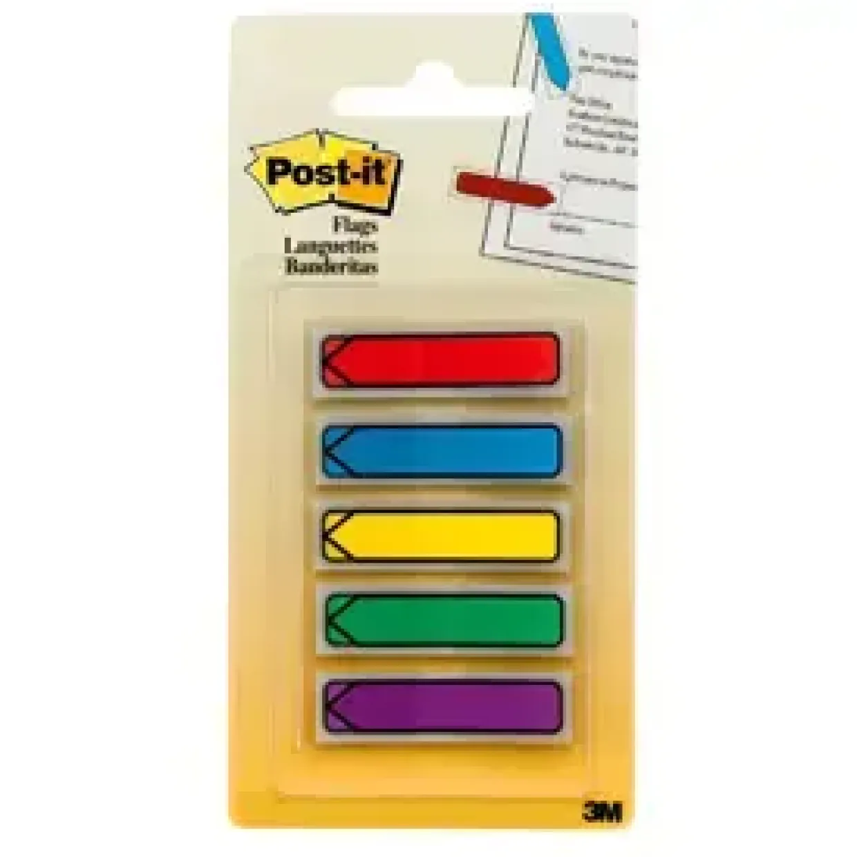 Postit indexfaner pile i 5 farver