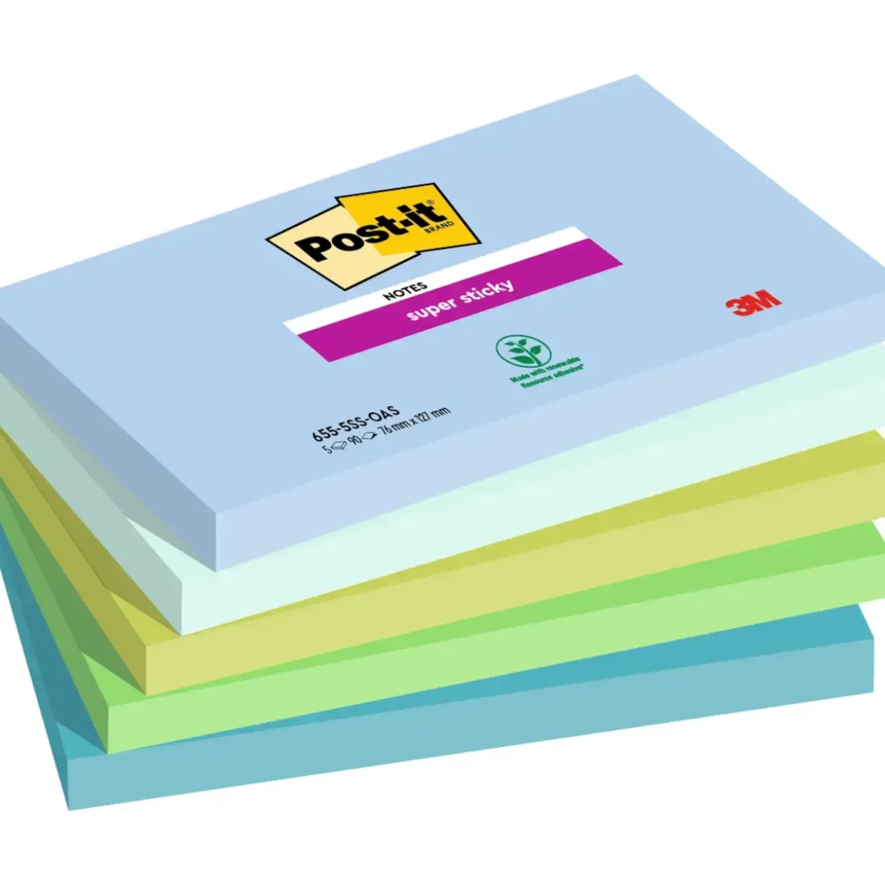 Post it note 3M SS Oasis 76x127 90sh (5)