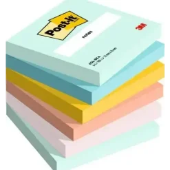 Post-it notes 76 mm x 76 mm 100 ark pr. blok - 6 blokke pr. pakke Beachside farvekollektion