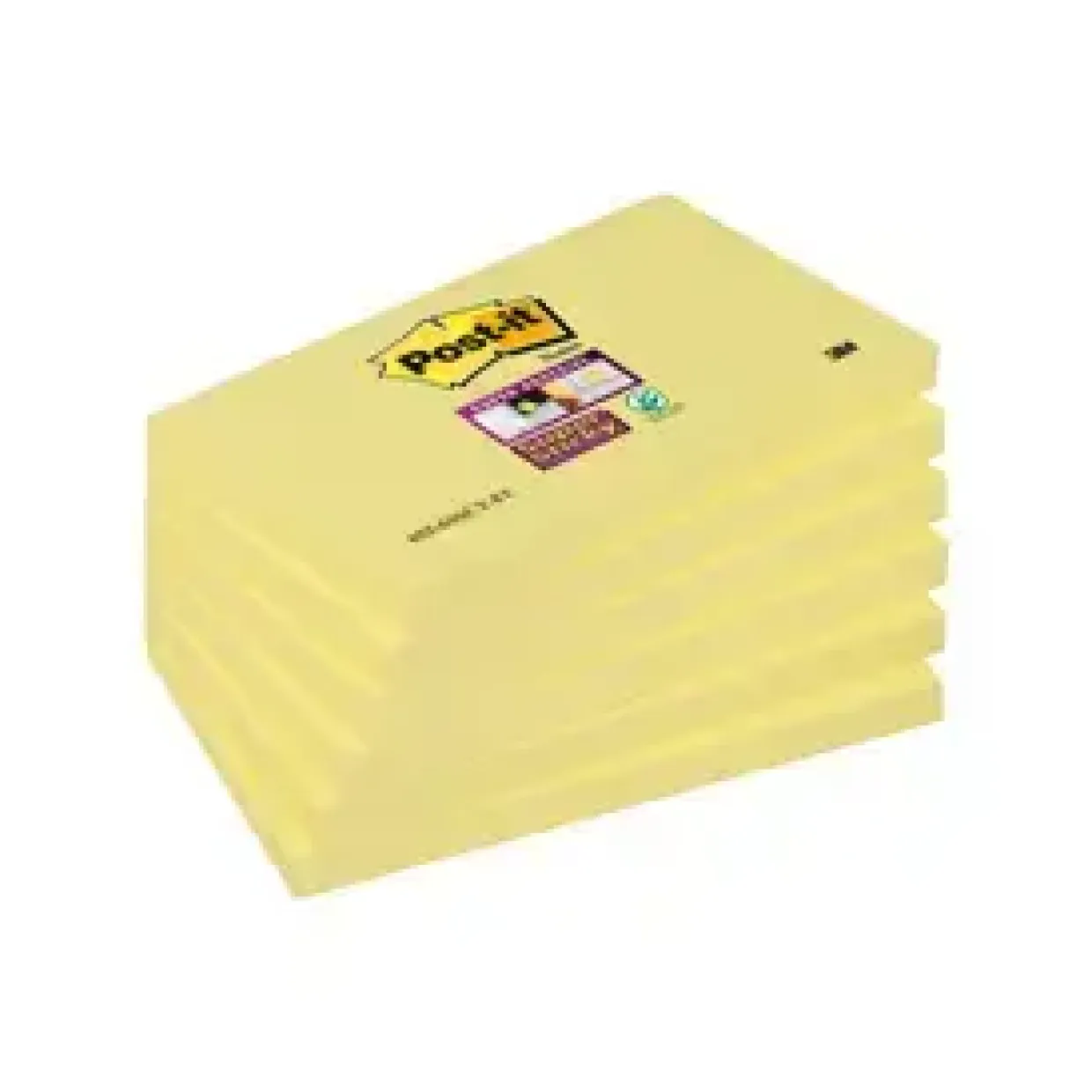 Post it notes 3M 6556SSCY SS Notes 76x127 gul (6)