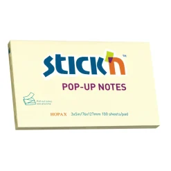 Post it notes Stick'N Z-notes gul 76x127mm - 12 blokke á 100 blade
