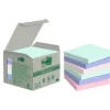 Post-it® Recycled Notes assorterede farver 76 mm x 76 mm 100 ark pr. blok - 6 blokke pr. pakke