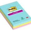 Post-it® Super Sticky Notes 3 linjerede blokke 101 mm x 152 mm Cosmic farvekollektion