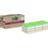 Post-it Super Sticky Recycle Assorteret 76x76mm 14+4blk - 8 stk