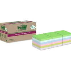 Post-it Super Sticky Recycle Assorteret 76x76mm 14+4blk - 8 stk