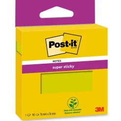 Post-it Super Sticky - 76x76 mm - Grøn - 90 ark
