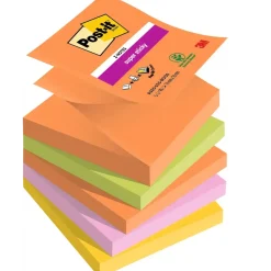 Post-it z-notes Super Sticky 76x76mm Boost Colour 5 blokke