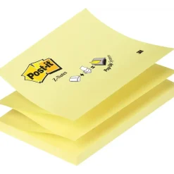 Post-it Z-Notes - 127 x 76 mm - Canarygul - 12 stk