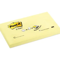 Post-it Z-Notes - 127 x 76 mm - Canarygul - 12 stk