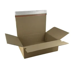 Postæske - FEFCO 0701 - 213x153x109 mm - 1-lags E-flute - Brun - 20 stk