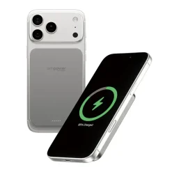 Powerbank, Empower by PanzerGlass, empower bank, trådløs, 5000mAh, Titanium, grå