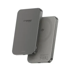 Powerbank, Empower by PanzerGlass, empower bank, trådløs, 5000mAh, Titanium, grå