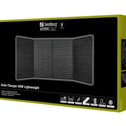 Powerbank med solceller - Sandberg 60W Lightweight