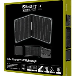 Powerbank med solceller - Sandberg 15W Lightweight