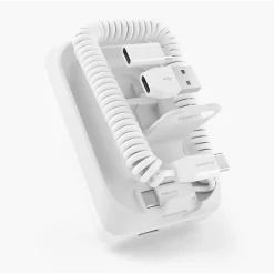 Powerbank m. kabel - Vonmählen allroundo Pro - 10.000 mAh - Hvid - All-in-One