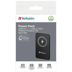 Powerbank Verbatim Charge ´n´ Go Magnetic Wireless 5000, Black