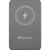 Powerbank - Verbatim Charge 'n' Go - 10.000 mAh - Grå - Magnetisk & trådløs