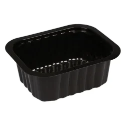 PP Biret bakke, sort, 1-rums, polypropylen, 470 ml, - 300 stk