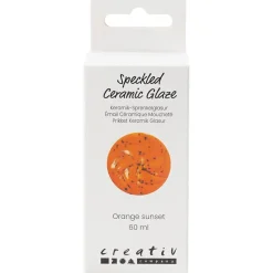 Prikket Keramikglasur, 999-1060 °C, dækkende, Orange Sunset, 60 ml/ 1 ds.