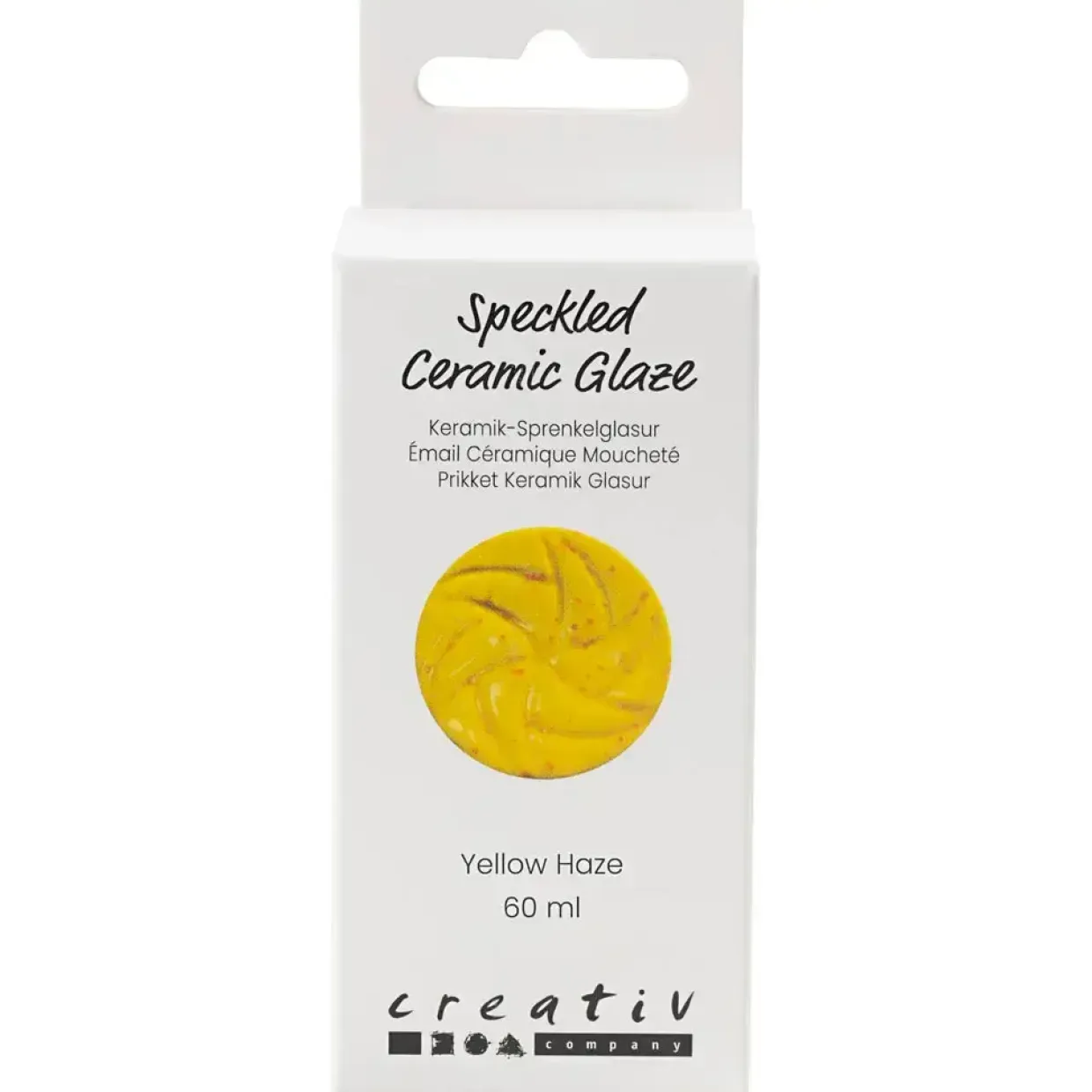 Prikket Keramikglasur, 999-1060 °C, dækkende, Yellow Haze, 60 ml/ 1 ds.