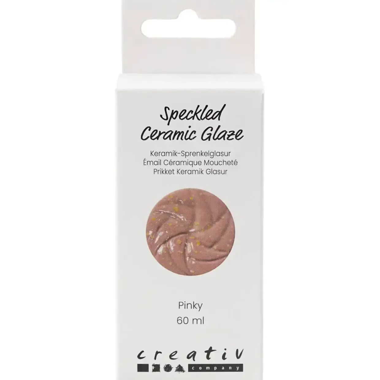Prikket Keramikglasur, 999-1060 °C, dækkende, Pinky, 60 ml/ 1 ds.