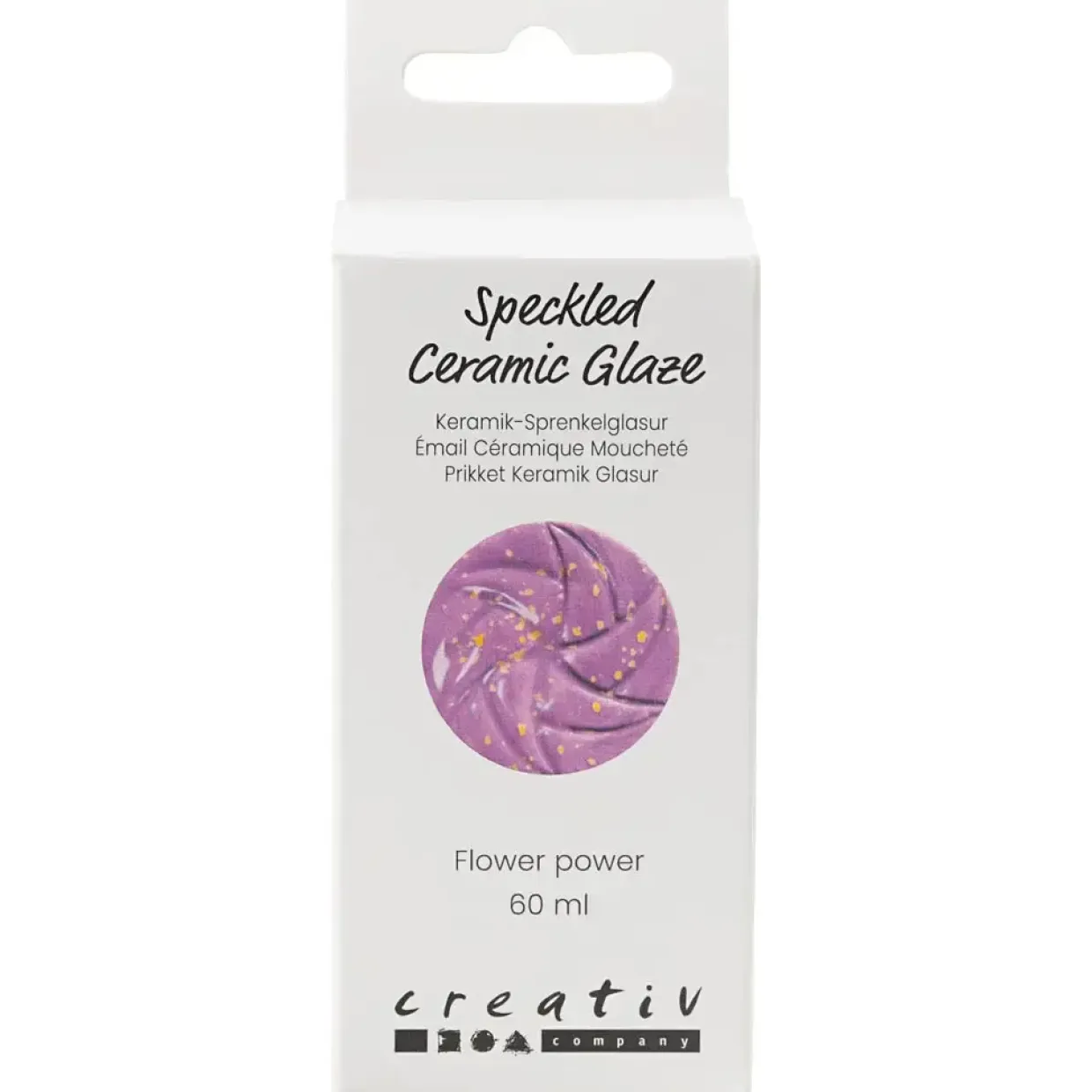 Prikket Keramikglasur, 999-1060 °C, dækkende, Flower Power, 60 ml/ 1 ds.