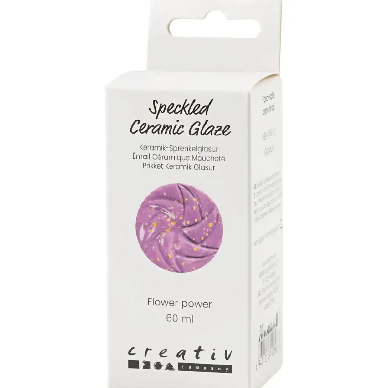 Prikket Keramikglasur, 999-1060 °C, dækkende, Flower Power, 60 ml/ 1 ds.