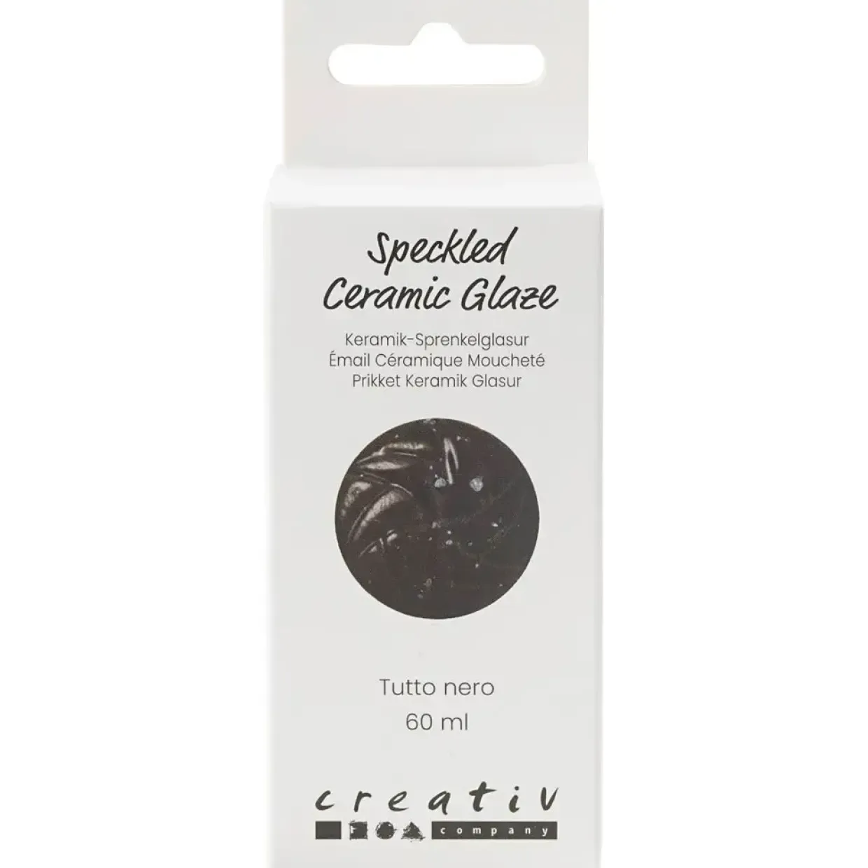 Prikket Keramikglasur, 999-1060 °C, dækkende, Tutto Nero, 60 ml/ 1 ds.