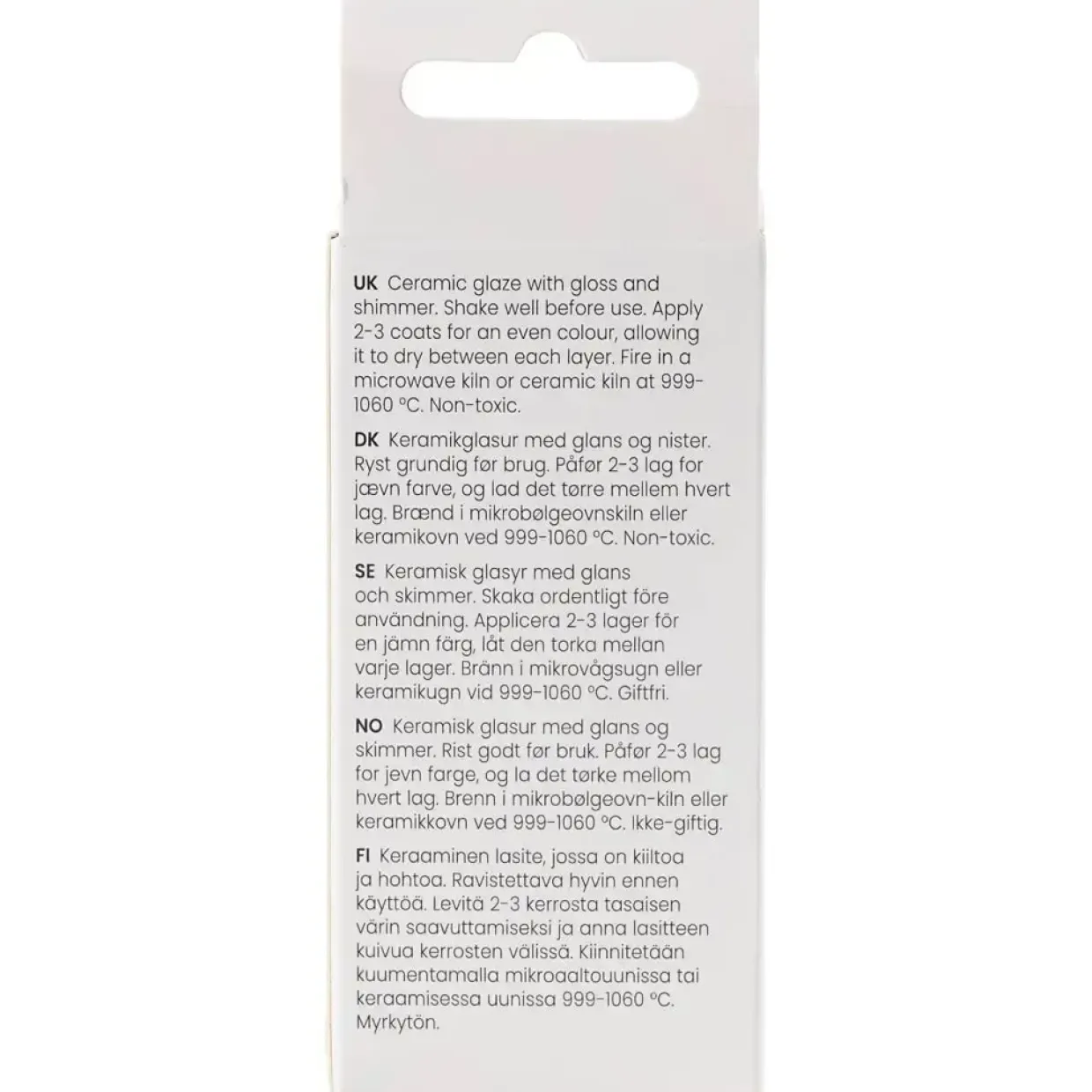 Prikket Keramikglasur, 999-1060 °C, dækkende, Tutto Nero, 60 ml/ 1 ds.