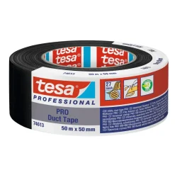 PRO duct tape - Tesa 74613 - 25 m x 50 mm - Sort - 6 stk