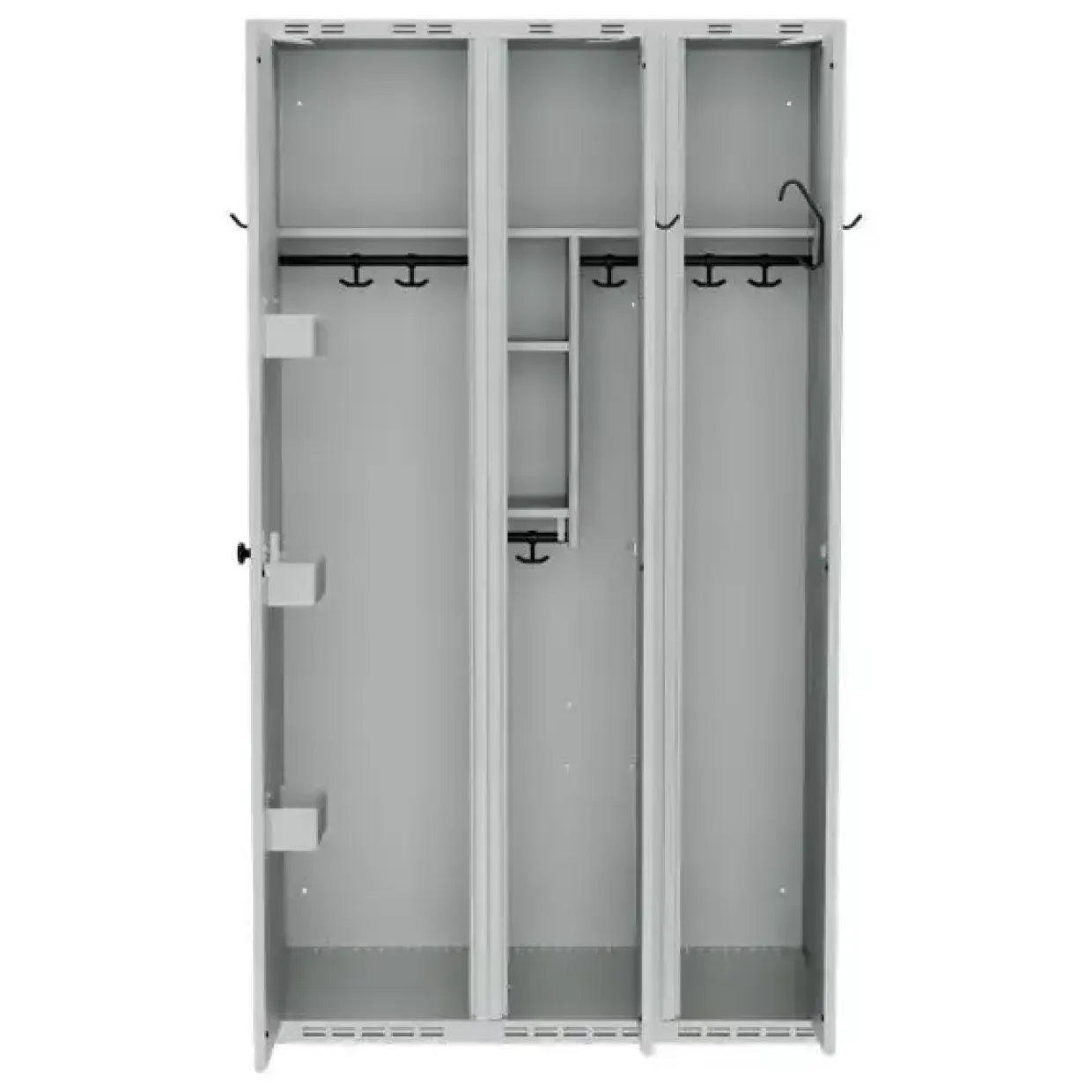 PRO Garderobeskab Komb. C - 1000 x 550 x 1752 - Grå