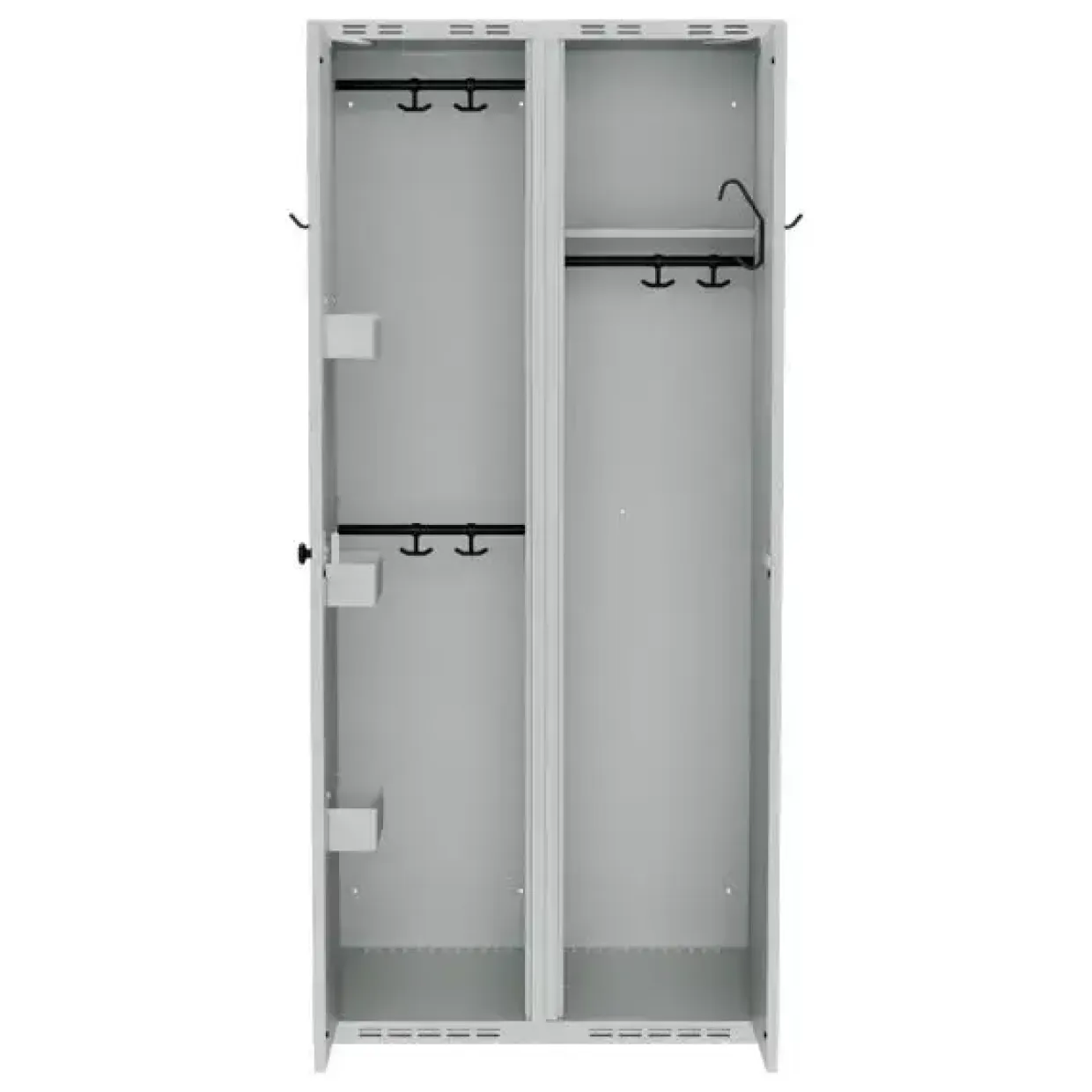 PRO Garderobeskab Komb. E - 800 x 550 x 1752 - Grå
