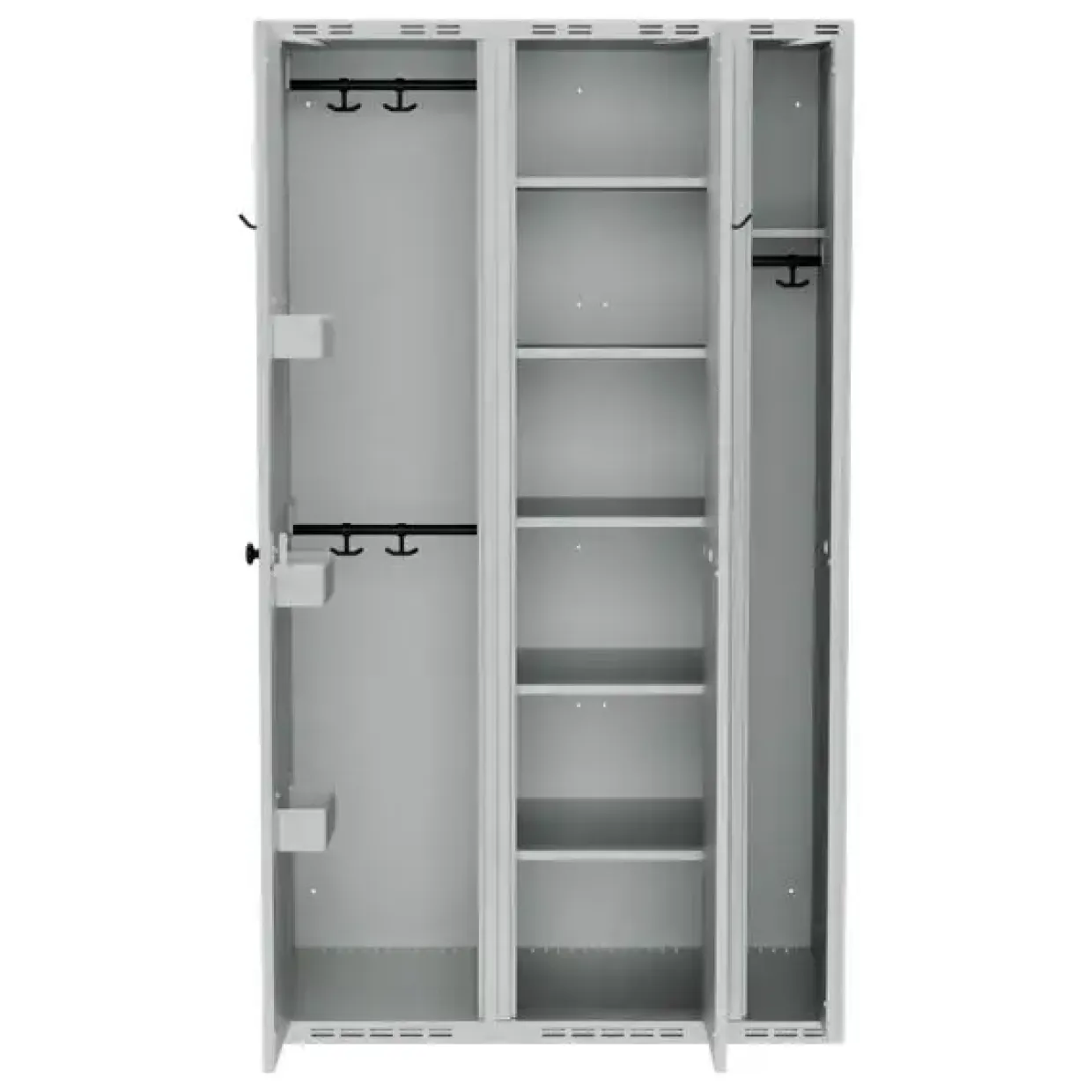 PRO Garderobeskab Komb. F - 1000 x 550 x 1752 - Grå