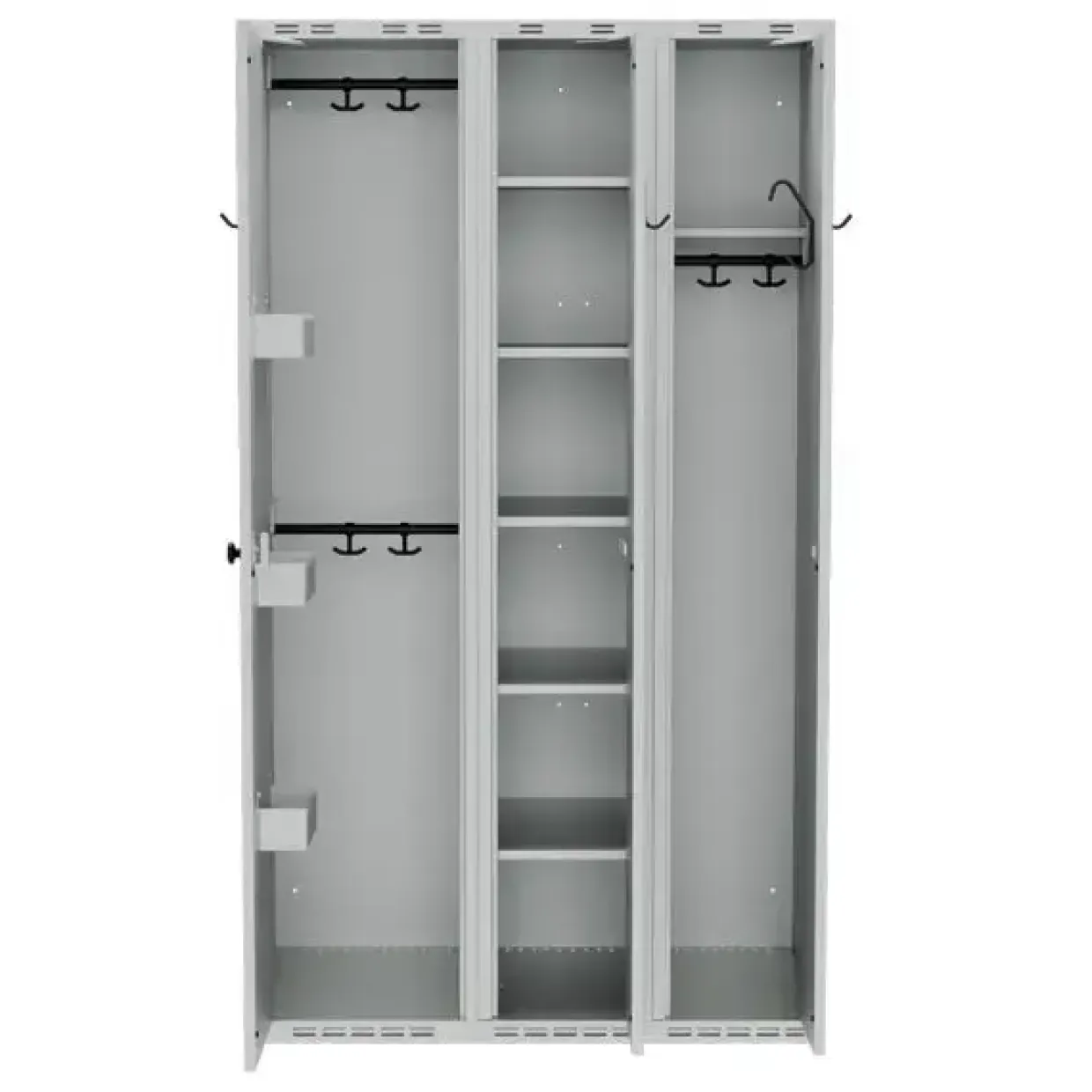 PRO Garderobeskab Komb. G - 1000 x 550 x 1752 - Grå