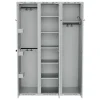 PRO Garderobeskab Komb. H - 1200 x 550 x 1752 - Grå