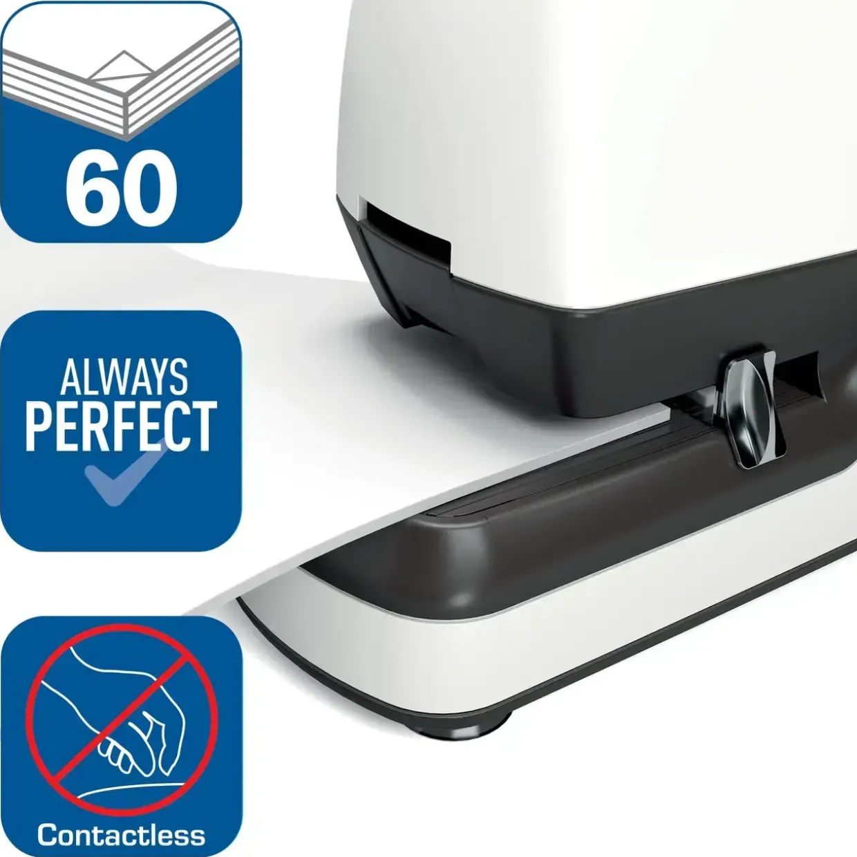 Rapid Hæftemaskine elektrisk Optima 60E t/60ark hvid