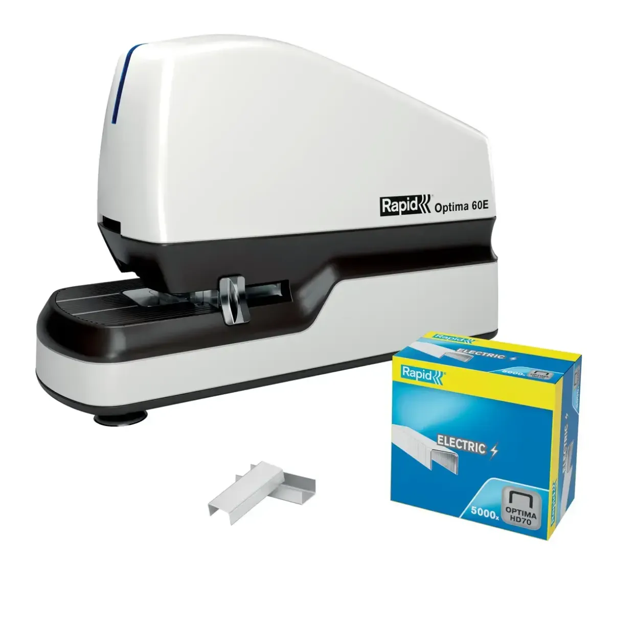 Rapid Hæftemaskine elektrisk Optima 60E t/60ark hvid