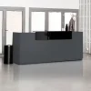 Receptionsdisk, DNA Antracit 2600 mm, Hæve-sænkebord