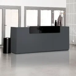 Receptionsdisk, DNA Antracit 2600 mm, Hæve-sænkebord