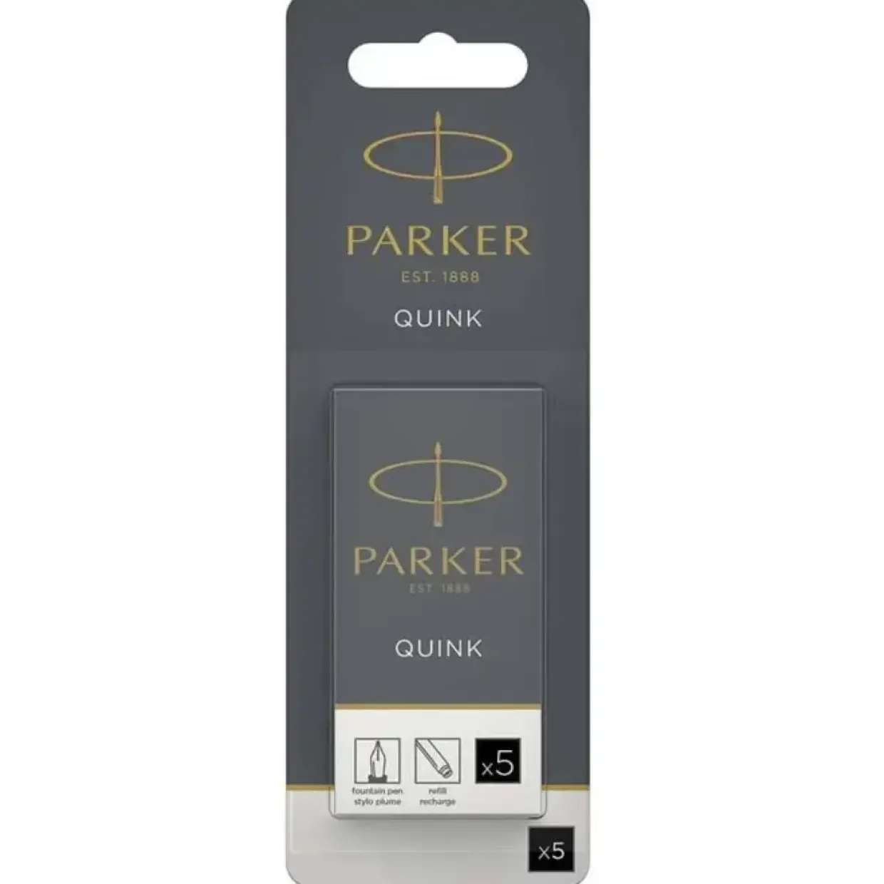 Refill til Parker fyldepen - Sort blæk S0881570 - 5 stk REFILLER