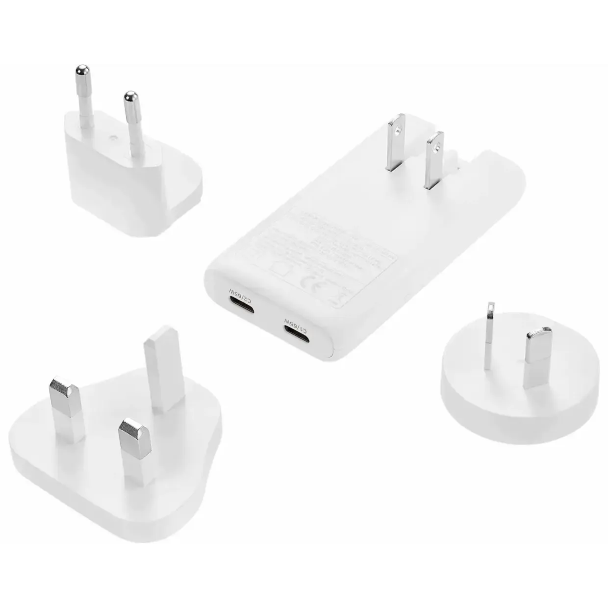 Rejseoplader - Sandberg - 4in1 TravelCharger - 2xUSB-C - 65W - Hvid